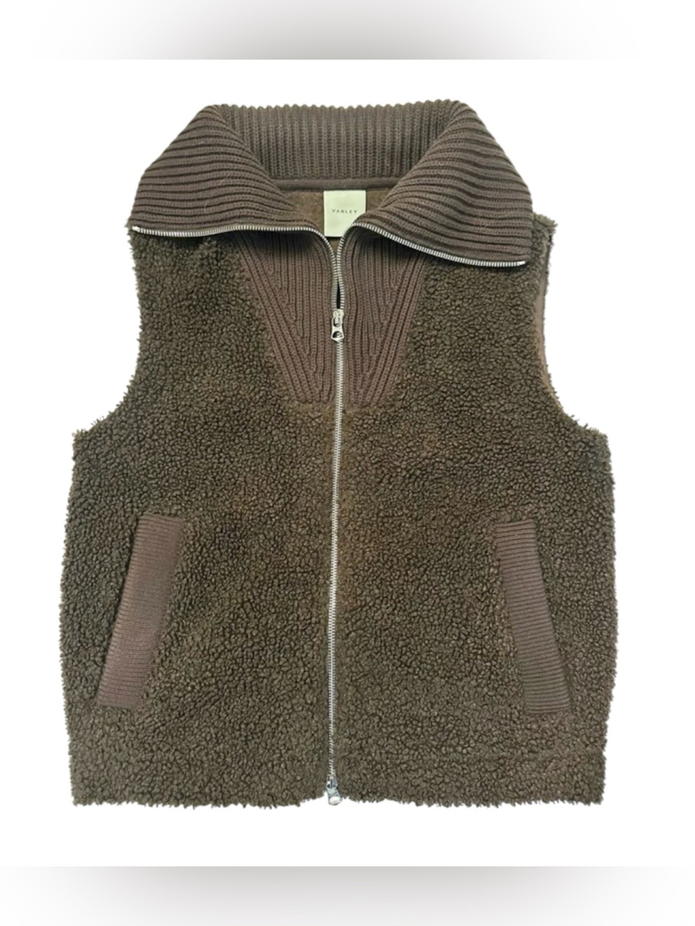 Women’s Varley Aspen Gilet Vest Color Coffee Bean Size Small